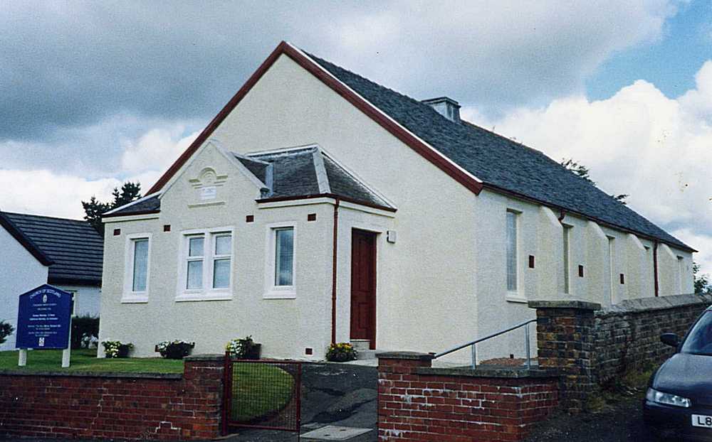 Outside Coalburn Church in 2001
